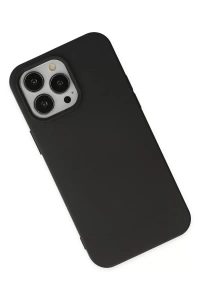 Apple iPhone 14 Pro Kılıf Nano içi Kadife Silikon - Siyah