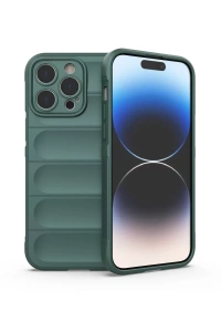 Apple iPhone 14 Pro Kılıf Optimum Silikon - Koyu Yeşil