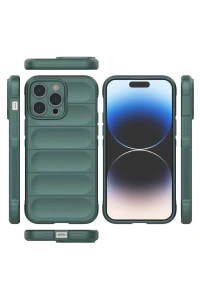Apple iPhone 14 Pro Kılıf Optimum Silikon - Koyu Yeşil