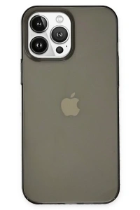 Apple iPhone 14 Pro Kılıf Pc Sert Şeffaf Kapak - Siyah