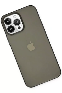 Apple iPhone 14 Pro Kılıf Pc Sert Şeffaf Kapak - Siyah