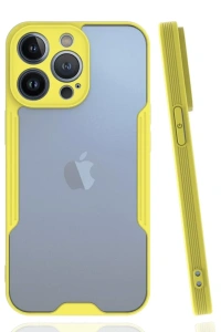 Apple iPhone 14 Pro Kılıf Platin Silikon - Sarı