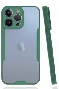 Apple iPhone 14 Pro Kılıf Platin Silikon - Yeşil