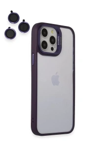 Apple iPhone 14 Pro Kılıf Roblox Lens Standlı Kapak - Mor