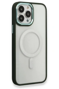 Apple iPhone 14 Pro Kılıf Room Magneticsafe Silikon - Köknar Yeşili