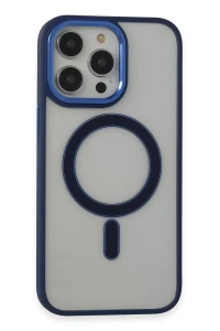 Apple iPhone 14 Pro Kılıf Room Magneticsafe Silikon - Lacivert