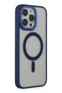 Apple iPhone 14 Pro Kılıf Room Magneticsafe Silikon - Lacivert