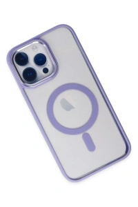 Apple iPhone 14 Pro Kılıf Room Magneticsafe Silikon - Lila