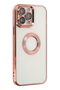 Apple iPhone 14 Pro Kılıf Slot Silikon - Rose Gold