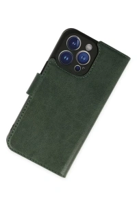 Apple iPhone 14 Pro Kılıf Trend S Plus Kapaklı Kılıf - Yeşil
