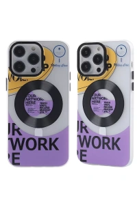 Apple iPhone 14 Pro Max Kılıf Apollo Magneticsafe Desenli Kapak - Apollo Şeffaf - 6