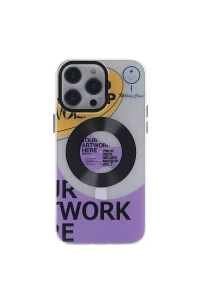 Apple iPhone 14 Pro Max Kılıf Apollo Magneticsafe Desenli Kapak - Apollo Şeffaf - 6