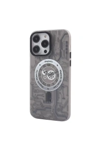 Apple iPhone 14 Pro Max Kılıf Apollo Magneticsafe Desenli Kapak - Apollo Siyah - 1
