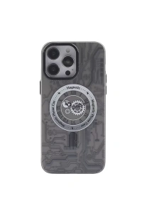 Apple iPhone 14 Pro Max Kılıf Apollo Magneticsafe Desenli Kapak - Apollo Siyah - 1