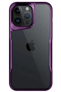 Apple iPhone 14 Pro Max Kılıf Boyi Silikon Kapak - Derin Mor