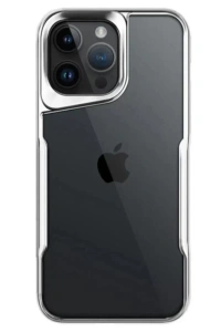 Apple iPhone 14 Pro Max Kılıf Boyi Silikon Kapak - Gümüş