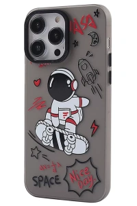 Apple iPhone 14 Pro Max Kılıf Desenli Kapak - Siyah - 1
