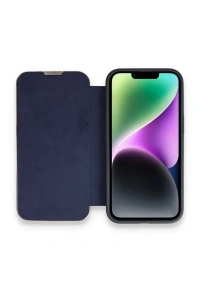 Apple iPhone 14 Pro Max Kılıf Dolpin Kapaklı - Lacivert