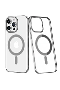 Apple iPhone 14 Pro Max Kılıf Element Magneticsafe Sert Kapak - Gümüş