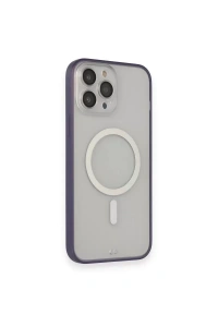 Apple iPhone 14 Pro Max Kılıf Grand Magneticsafe Kapak - Mor