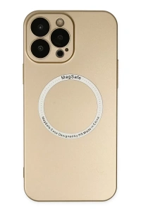 Apple iPhone 14 Pro Max Kılıf Jack Magneticsafe Lens Silikon - Gold