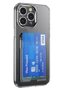 Apple iPhone 14 Pro Max Kılıf Kart Şeffaf Silikon - Şeffaf