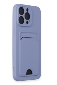 Apple iPhone 14 Pro Max Kılıf Kelvin Kartvizitli Silikon - Lila