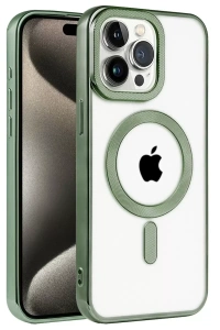 Apple iPhone 14 Pro Max Kılıf Kronos Magsafe Kapak - Koyu Yeşil