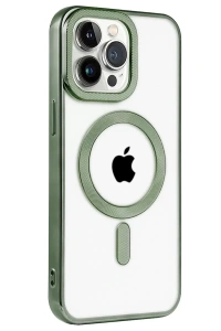 Apple iPhone 14 Pro Max Kılıf Kronos Magsafe Kapak - Koyu Yeşil