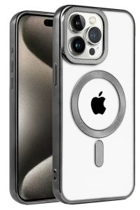 Apple iPhone 14 Pro Max Kılıf Kronos Magsafe Kapak - Siyah