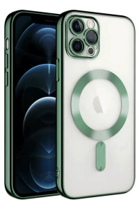 Apple iPhone 14 Pro Max Kılıf Kross Magneticsafe Kapak - Koyu Yeşil