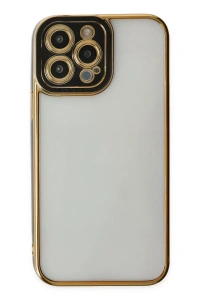 Apple iPhone 14 Pro Max Kılıf Liva Lens Silikon - Siyah