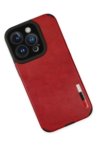 Apple iPhone 14 Pro Max Kılıf Loop Deri Silikon - Kırmızı