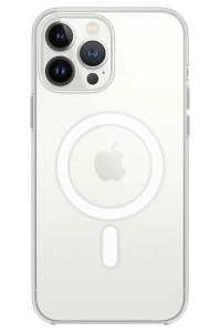 Apple iPhone 14 Pro Max Kılıf Magneticsafe Şeffaf Silikon - Şeffaf