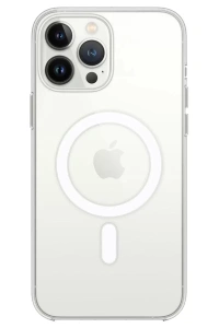 Apple iPhone 14 Pro Max Kılıf Magneticsafe Şeffaf Silikon - Şeffaf