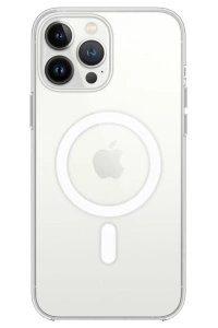 Apple iPhone 14 Pro Max Kılıf Magneticsafe Şeffaf Silikon - Şeffaf