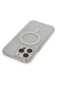 Apple iPhone 14 Pro Max Kılıf Matte Şeffaf Magneticsafe - Şeffaf