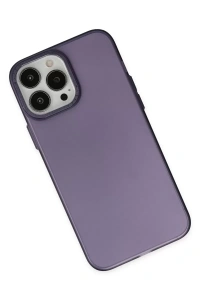 Apple iPhone 14 Pro Max Kılıf Modos Metal Kapak - Mor