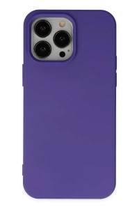 Apple iPhone 14 Pro Max Kılıf Nano içi Kadife Silikon - Mor