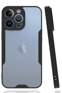 Apple iPhone 14 Pro Max Kılıf Platin Silikon - Siyah