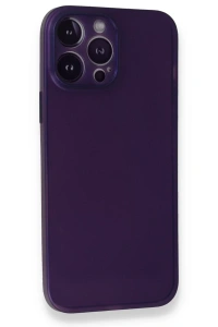 Apple iPhone 14 Pro Max Kılıf PP Ultra İnce Kapak - Mor