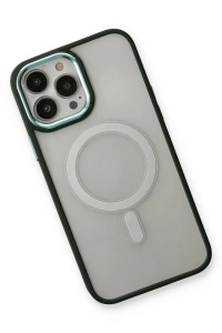 Apple iPhone 14 Pro Max Kılıf Room Magneticsafe Silikon - Köknar Yeşili