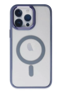 Apple iPhone 14 Pro Max Kılıf Room Magneticsafe Silikon - Sierra Blue