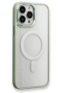 Apple iPhone 14 Pro Max Kılıf Room Magneticsafe Silikon - Su Yeşili