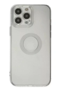 Apple iPhone 14 Pro Max Kılıf Santa Lens Silikon - Şeffaf
