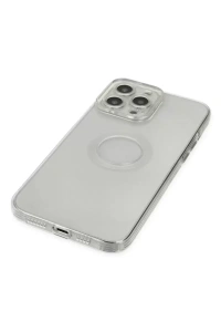 Apple iPhone 14 Pro Max Kılıf Santa Lens Silikon - Şeffaf