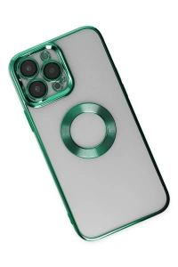 Apple iPhone 14 Pro Max Kılıf Slot Silikon - Köknar Yeşili