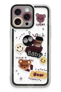 Apple iPhone 14 Pro Max Kılıf Sweet Desenli Silikon Kapak - Sarı