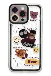 Apple iPhone 14 Pro Max Kılıf Sweet Desenli Silikon Kapak - Sarı
