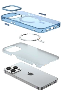Apple iPhone 14 Pro Max Kılıf Troy Magsafe Kapak - Mor